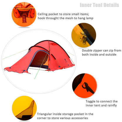 Two Person Light Mountain Climbing Outdoor Survival Double-layer Outdoor Tent - Survival Dog