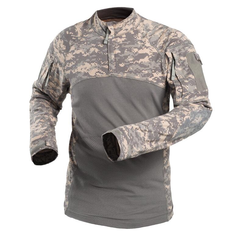 Tactical Shirt Long Sleeve Top Camo Airsoft Outdoor Sports Combat Shirt