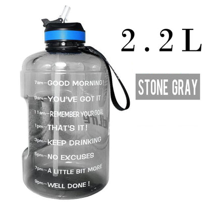 QuiFit 3.78L 2.2L 1.3L 128oz Gallon Water Bottle With Straw