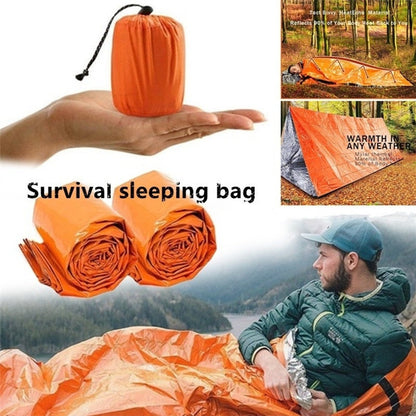 Outdoor Emergency Survival Sleeping Bag Portable Waterproof Reusable Blanket Camping Hiking Survival Rescue Thermal Blanket - Survival Dog