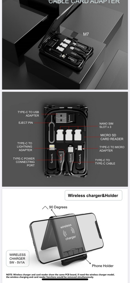 Multifunctional Travel Survival Card All-in-One Data Cable - Survival Dog