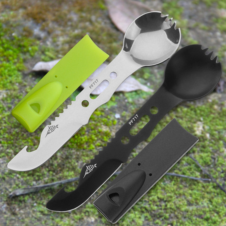 Bottle opener camping survival knife whistle portable creative knife - Survival Dog