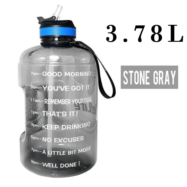 QuiFit 3.78L 2.2L 1.3L 128oz Gallon Water Bottle With Straw