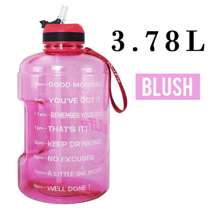 QuiFit 3.78L 2.2L 1.3L 128oz Gallon Water Bottle With Straw