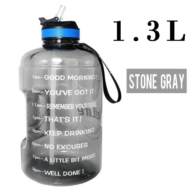 QuiFit 3.78L 2.2L 1.3L 128oz Gallon Water Bottle With Straw