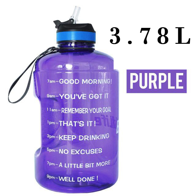 QuiFit 3.78L 2.2L 1.3L 128oz Gallon Water Bottle With Straw