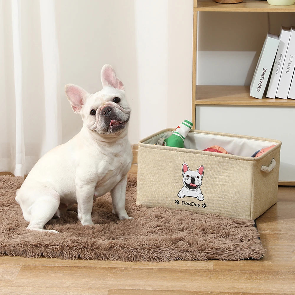 Personalized Dog Toy Basket