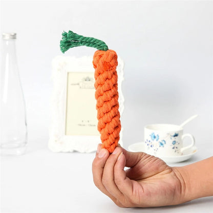 Carrot Dog Bite Chew Rope