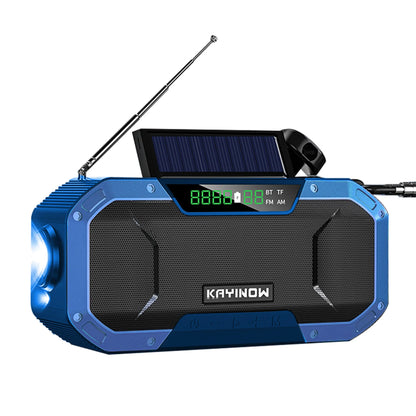 Solar Powered Hand Crank Radio with LED Flashlight