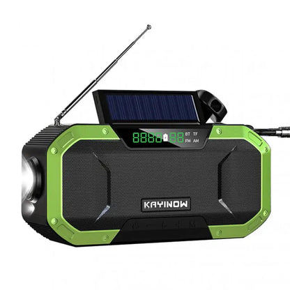 Solar Powered Hand Crank Radio with LED Flashlight