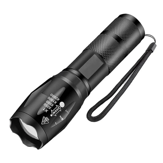 Camping Torch with 5 Lighting Modes Aluminum Alloy Zoomable Light Waterproof Material Use 3 AAA Batteries