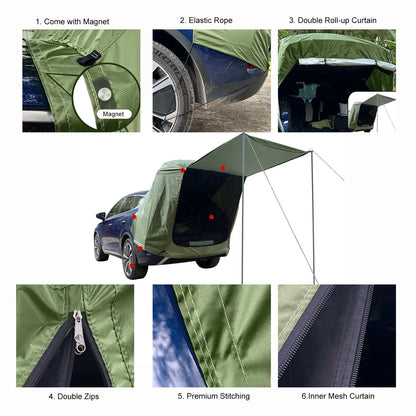 Camping  Cabana Tent With Awning Shade Car Tailgate