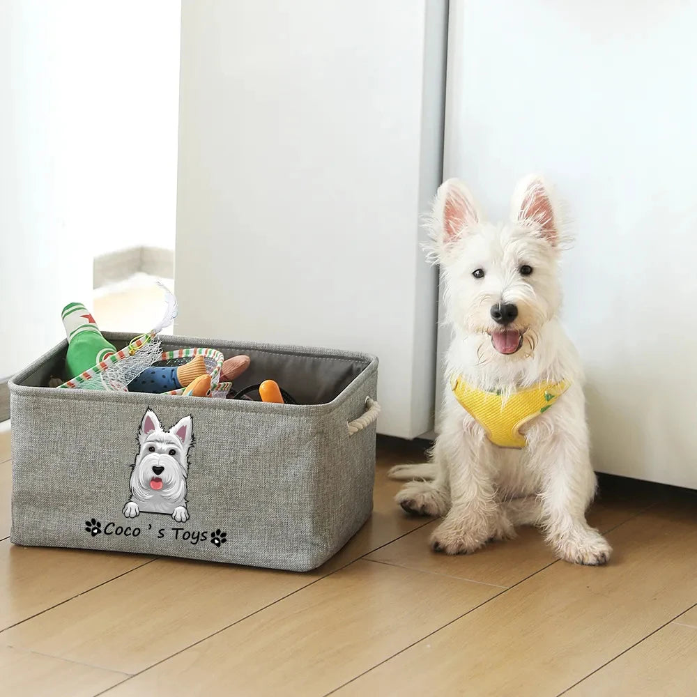 Personalized Dog Toy Basket