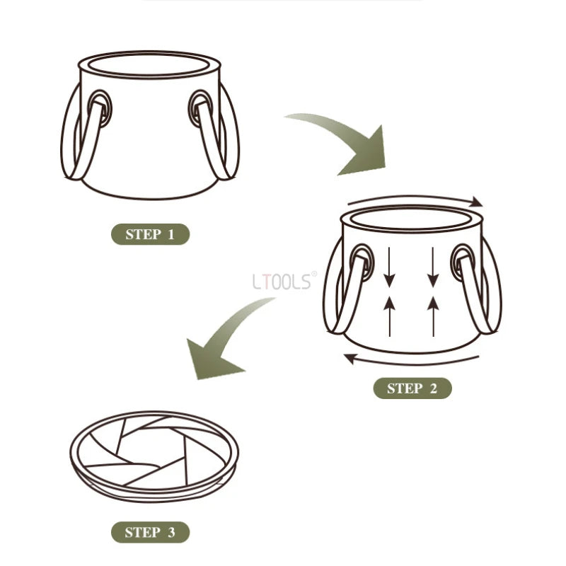 10L/20L Folding Bucket for camping