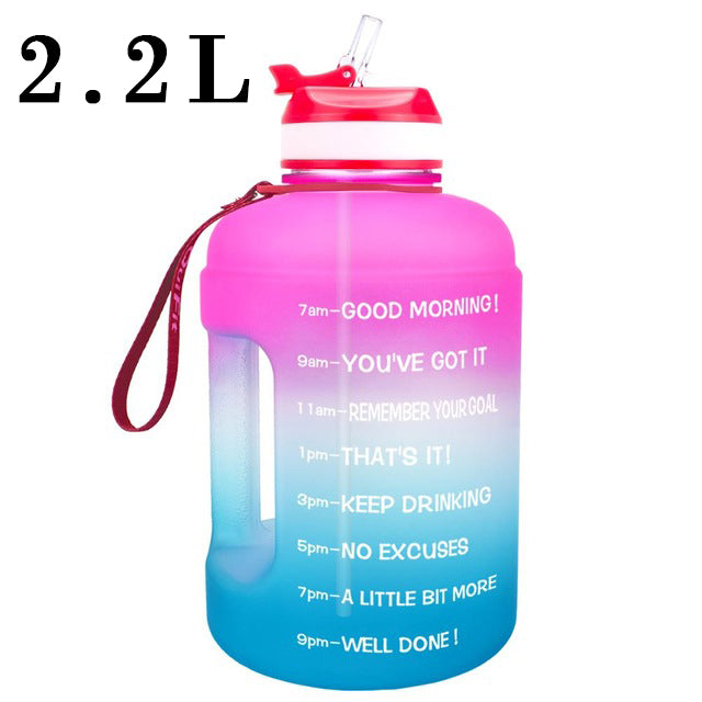 QuiFit 3.78L 2.2L 1.3L 128oz Gallon Water Bottle With Straw