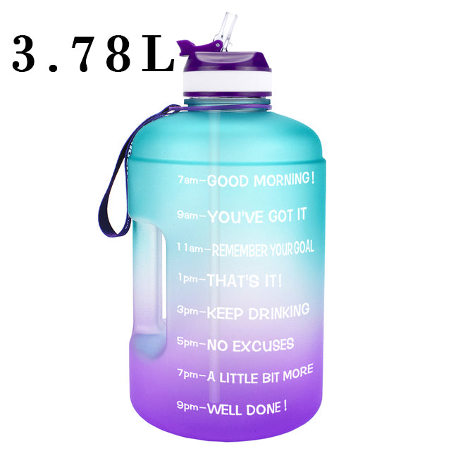 QuiFit 3.78L 2.2L 1.3L 128oz Gallon Water Bottle With Straw