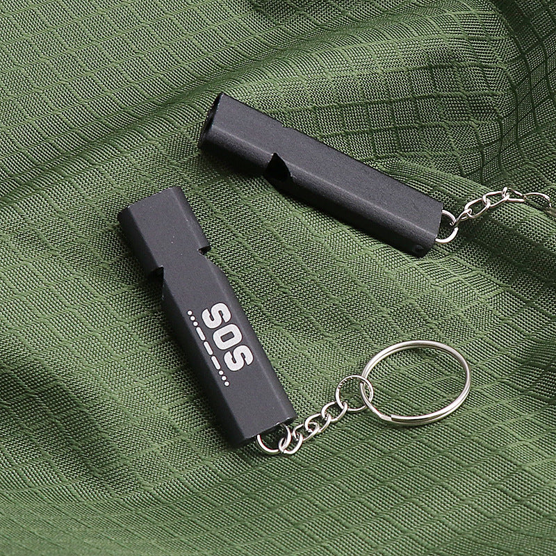 Survival First Aid Whistle Double Tube Outdoor Survival - Survival Dog