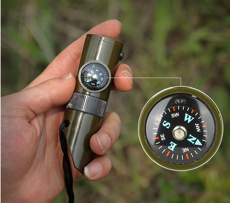 Outdoor Professional Seven-in-one Multifunctional Survival Whistle - Survival Dog